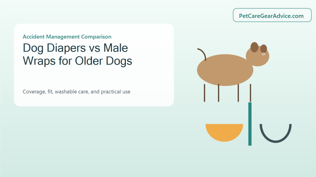 Full dog diaper and male belly wrap compared for an older dog