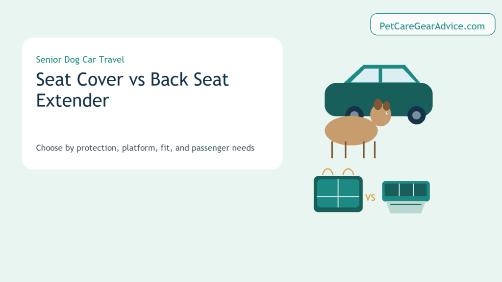 Dog car seat cover compared with a hard-bottom back seat extender