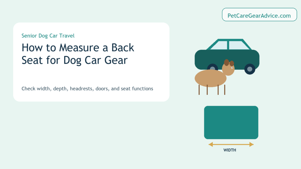 Back seat measurement diagram for senior dog car gear